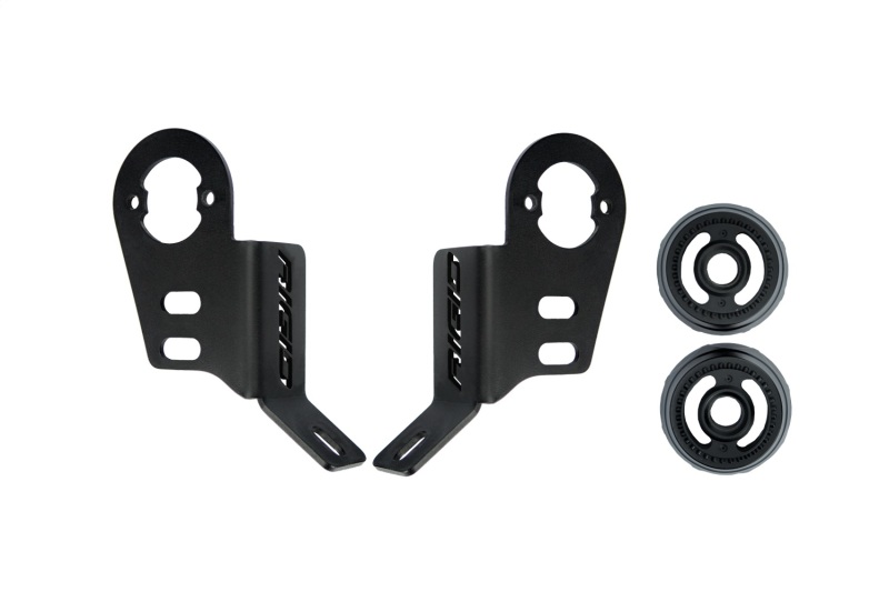 Polaris RZR Turbo Light Bar Mounting Kit - Rigid Industries - A-Pillar Mount - Black - `14-`17